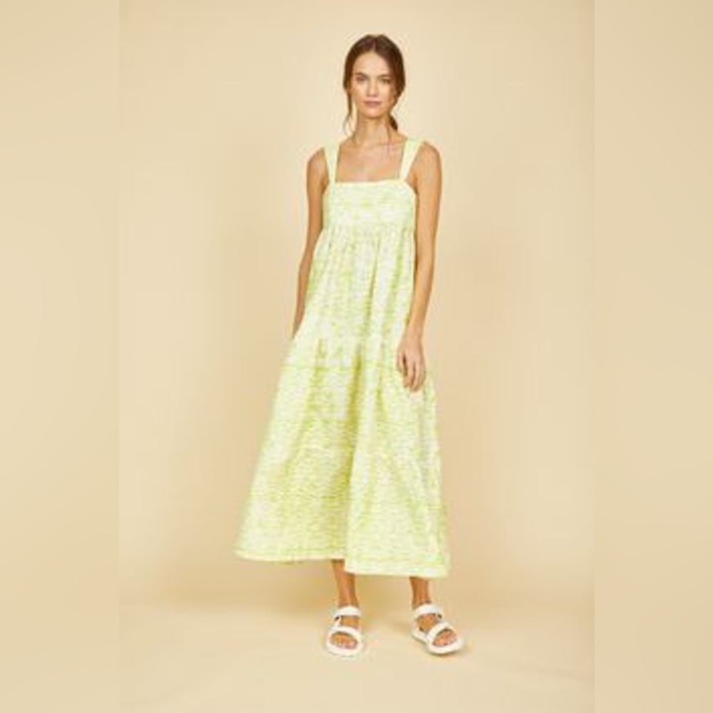 Hunter Bell Poppy Green-wave dress